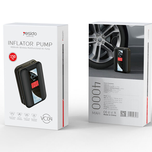 VC04 Precise Air Replenishment Portable Wireless Extra Long Endurance Car Mounted Inflation Pump