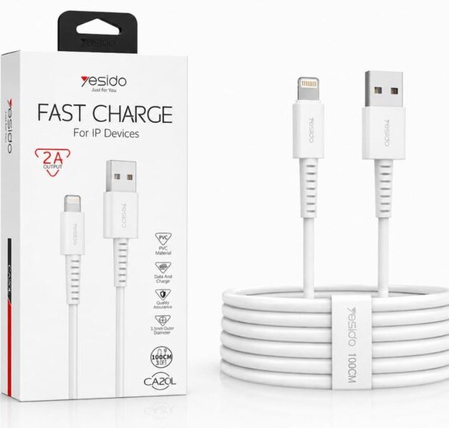 كابل شحن ايفون  YESIDO USB TO LITHING