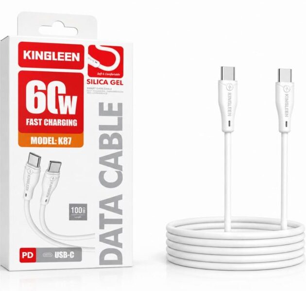 كابل شحن KINGLEEN 60W DUAL TIP-C