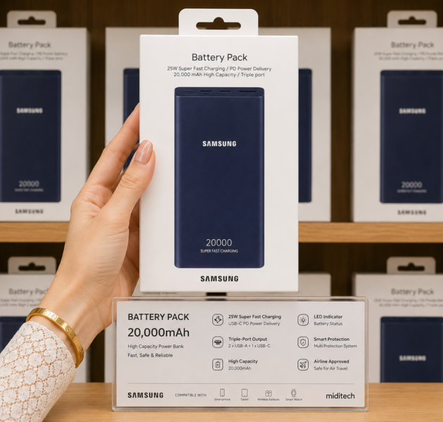 باور بانك SAMSUNG 20000MA 25W PD & USB 3 PORT