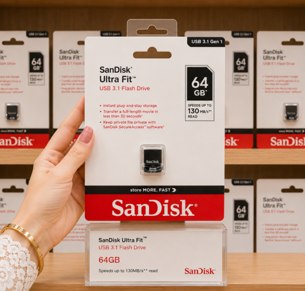 فلاشة ذاكرة  SANDISK ULTRA FIT USB 3 - 64G